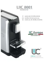 UNICA COFFEE UIC 8001 Instruction Manual preview