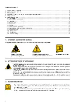 Preview for 2 page of Unical FIREX 2S Operating Instructions For The User