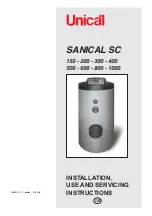 Unical SANICAL SC 1000 Installation, Use And Servicing Instructions предпросмотр