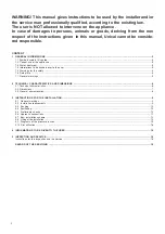 Preview for 2 page of Unical SANICAL SC 1000 Installation, Use And Servicing Instructions