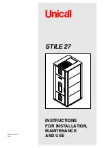 Unical STILE 27 Instructions For Installation, Maintenance And Use preview