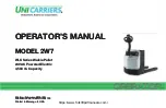 Preview for 1 page of UniCarriers 2W7 Operator'S Manual