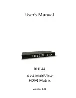 Preview for 1 page of Uniclass RH144 User Manual