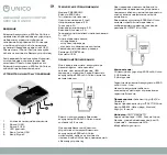 Unico PB6000UNC Quick Start Manual предпросмотр