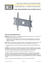 Unicol PZW TILTING MOUNT Installation Instructions preview