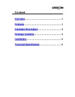 Preview for 2 page of UNICOM 802.3af User Manual