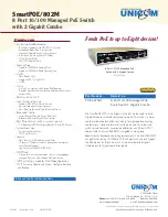 Preview for 1 page of UNICOM SmartPoE/802M Specifications