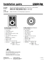 UNICOM UniHome Series Installation Manual preview