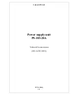 Unicont SPb PS-103-20A Technical Documentation Manual preview