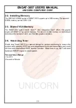 Предварительный просмотр 23 страницы Unicorn Computer ENDAT-3857 User Manual