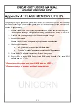 Предварительный просмотр 33 страницы Unicorn Computer ENDAT-3857 User Manual