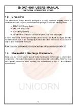 Предварительный просмотр 7 страницы Unicorn Computer ENDAT-4601 User Manual