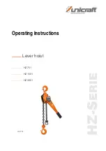 Предварительный просмотр 1 страницы unicraft HZ 751 Operating Instructions Manual