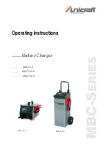 Preview for 1 page of unicraft MBC-Series Operating Instructions Manual