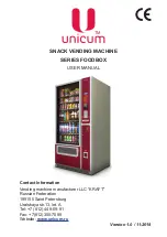 Unicum Foodbox Series User Manual preview