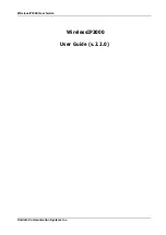 UniData Communication Systems WirelessIP3000 User Manual preview