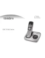 Preview for 1 page of Uniden 1560-2 - DECT Cordless Phone User Manual