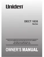 Preview for 1 page of Uniden 1615 series Owner'S Manual