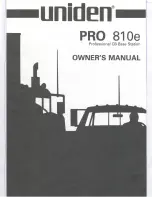 Uniden 810e Owner'S Manual preview