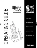 Предварительный просмотр 1 страницы Uniden 910 DG Max Operating Manual