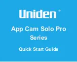 Предварительный просмотр 1 страницы Uniden App Cam Solo Pro Series Quick Start Manual