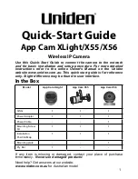 Preview for 1 page of Uniden App Cam X55 Quick Start Manual