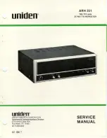 Предварительный просмотр 1 страницы Uniden ARH 351 Service Manual