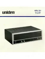 Uniden ARU 251 Operating Instructions Manual preview