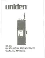 Uniden AX55 Owner'S Manual предпросмотр