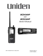 Uniden BCD436HP Owner'S Manual preview