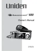 Uniden BEARCAT 680 Owner'S Manual preview