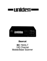 Preview for 1 page of Uniden Bearcat BC 760XLT Manual