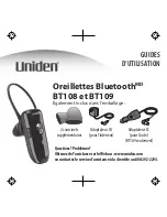 Uniden BT108 Manual D'Utilisation preview