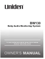 Предварительный просмотр 1 страницы Uniden BW130 Owner'S Manual