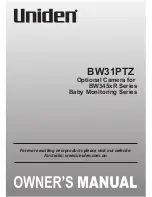 Предварительный просмотр 1 страницы Uniden BW31PTZ Owner'S Manual