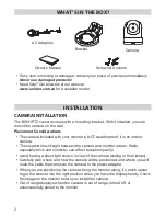 Предварительный просмотр 2 страницы Uniden BW31PTZ Owner'S Manual