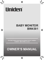 Preview for 1 page of Uniden BW4301 Owner'S Manual