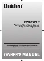 Preview for 1 page of Uniden BW615PTR Owner'S Manual