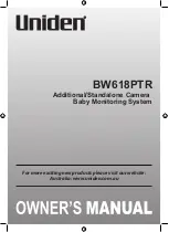 Uniden BW618PTR Owner'S Manual preview