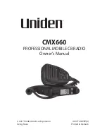 Uniden CMX660 Owner'S Manual preview