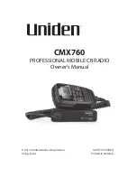 Uniden CMX760 Owner'S Manual preview