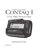 Uniden CONTAQ 1 ALP 9080 Operating Manual preview