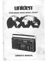 Uniden cr-2021 Owner'S Manual preview