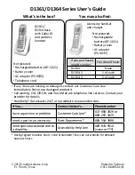 Uniden D1361 Series User Manual preview