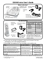 Предварительный просмотр 1 страницы Uniden D3098S User Manual