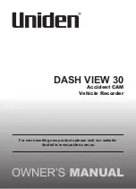 Uniden DASH VIEW 30 Owner'S Manual preview