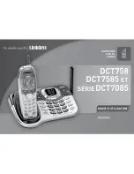 Uniden DCT7585 - DCT 7585 Cordless Phone Manual D'Utilisation preview