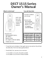 Предварительный просмотр 3 страницы Uniden DECT 1515 Owner'S Manual