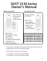 Preview for 3 page of Uniden DECT 1535 Series Owner'S Manual