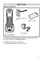 Preview for 3 page of Uniden DECT 1705 Owner'S Manual